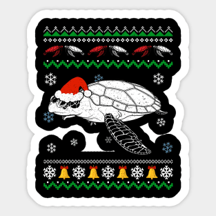 Sea Turtle Ugly Christmas Sticker